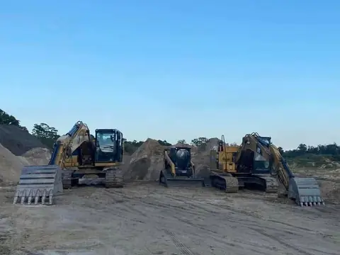 Machines and material staged on site — Coastal Clearing & Debris, Brunswick County NC
