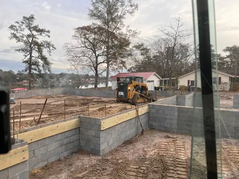 Block foundation backfilled and graded to it — Coastal Clearing & Debris, Brunswick County NC
